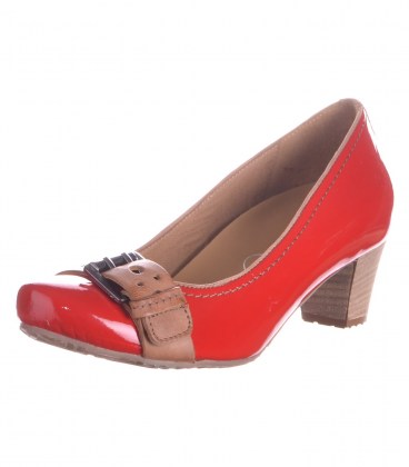 Кожаные туфли Footnotes red