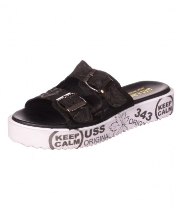 Шкіряні шльопанці Bellini nero