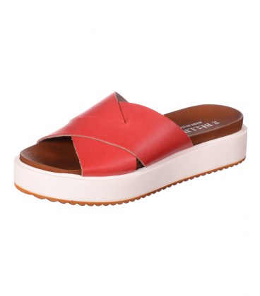 Шкіряні шльопанці Bellini red
